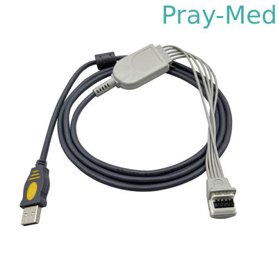 購入 Mortara H3 Mortara 10ピン145cmのための遠赤外線3.0m Holter ECGケーブルUSBのアダプター オンライン製造