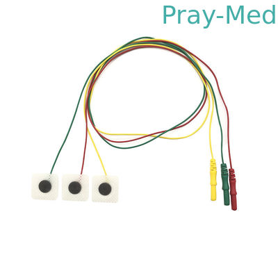 購入 互換性のある使い捨てECGリードワイヤー 電極3リード IEC個別パッケージ オンライン製造