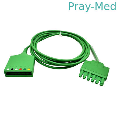 シングルピン ECG 延長ケーブル 互換性のある Drager MS16256 Green- 2m