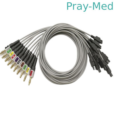 GE CAM 14 EKG ECGは導線TPU 0.9Mをバナナ/クランプ アダプターとの2016032-001