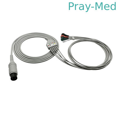 互換性のあるMindray ECGトランクケーブル 6ピン 3または5リード Pm8000 Pm9000