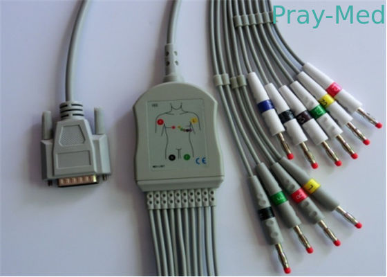 Goldway/Nihon Kohden Ecgケーブル、5.0mm Dia Mindray EcgケーブルDb 15 ピン