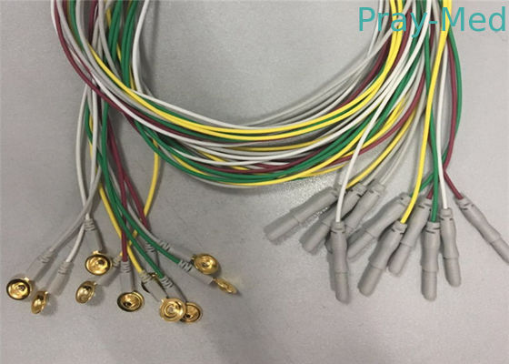 金めっきされた電極EEGは1.2m/1.5mの長さTPUケーブル材料をケーブルで通信します