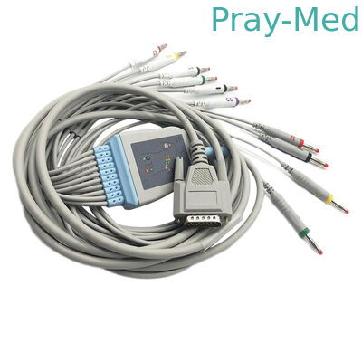 Goldway/Nihon Kohden Ecgケーブル、5.0mm Dia Mindray EcgケーブルDb 15 ピン