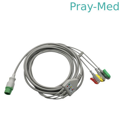 MEKダイレクト接続の3/5はEcgケーブル クリップIEC/AHA 6ピン コネクターを導く、