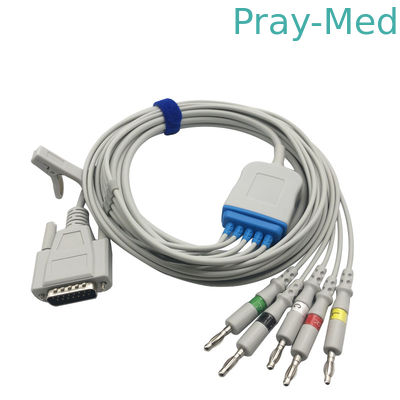 バナナのpinndとの大人の小児科のMindray ECGケーブル5の鉛15 Pin