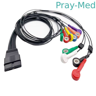 Holter ECGケーブルTPU 1.2m Schiller MT-200 MT-101のための10の鉛