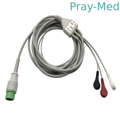 Comen C30/C40 3.6mの12pins 5鉛のためのComen Ecgのケーブルそしてリード線
